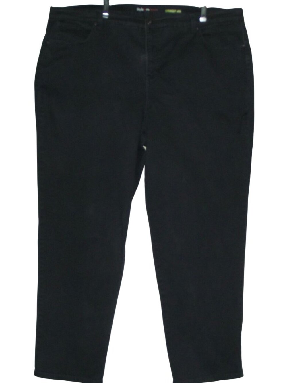 Style & Co Jeans Womens 24W x 31" Black or Gray Straight Leg High Rise stretch